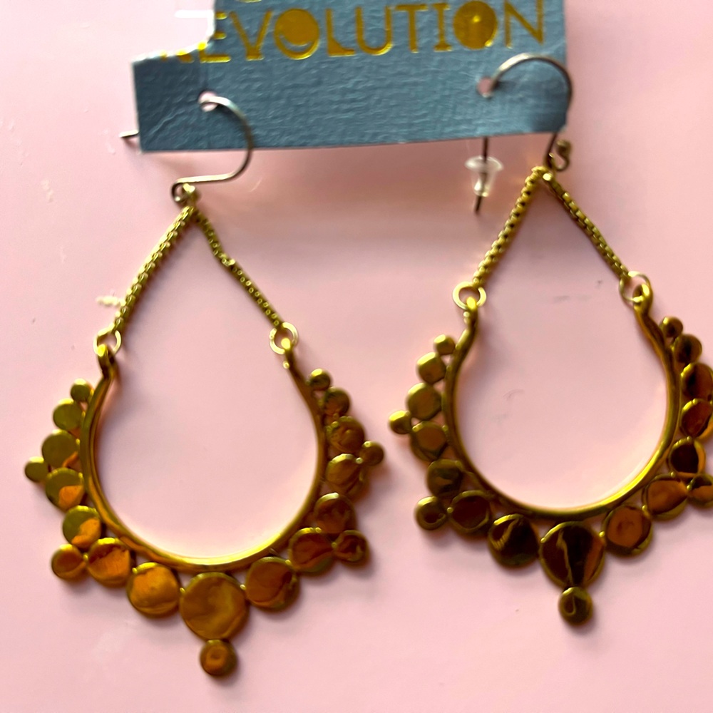 Gold Plated Dangling Earrings